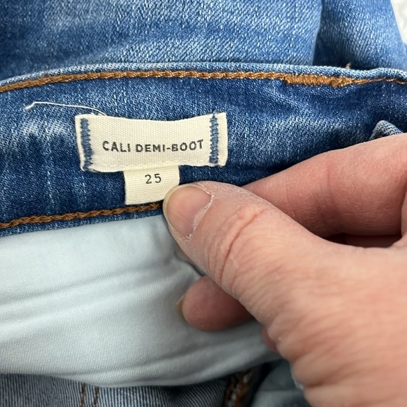 Madewell Cali Demi-Boot Cut Raw Hem blue Denim waist 25 - Picture 12 of 13